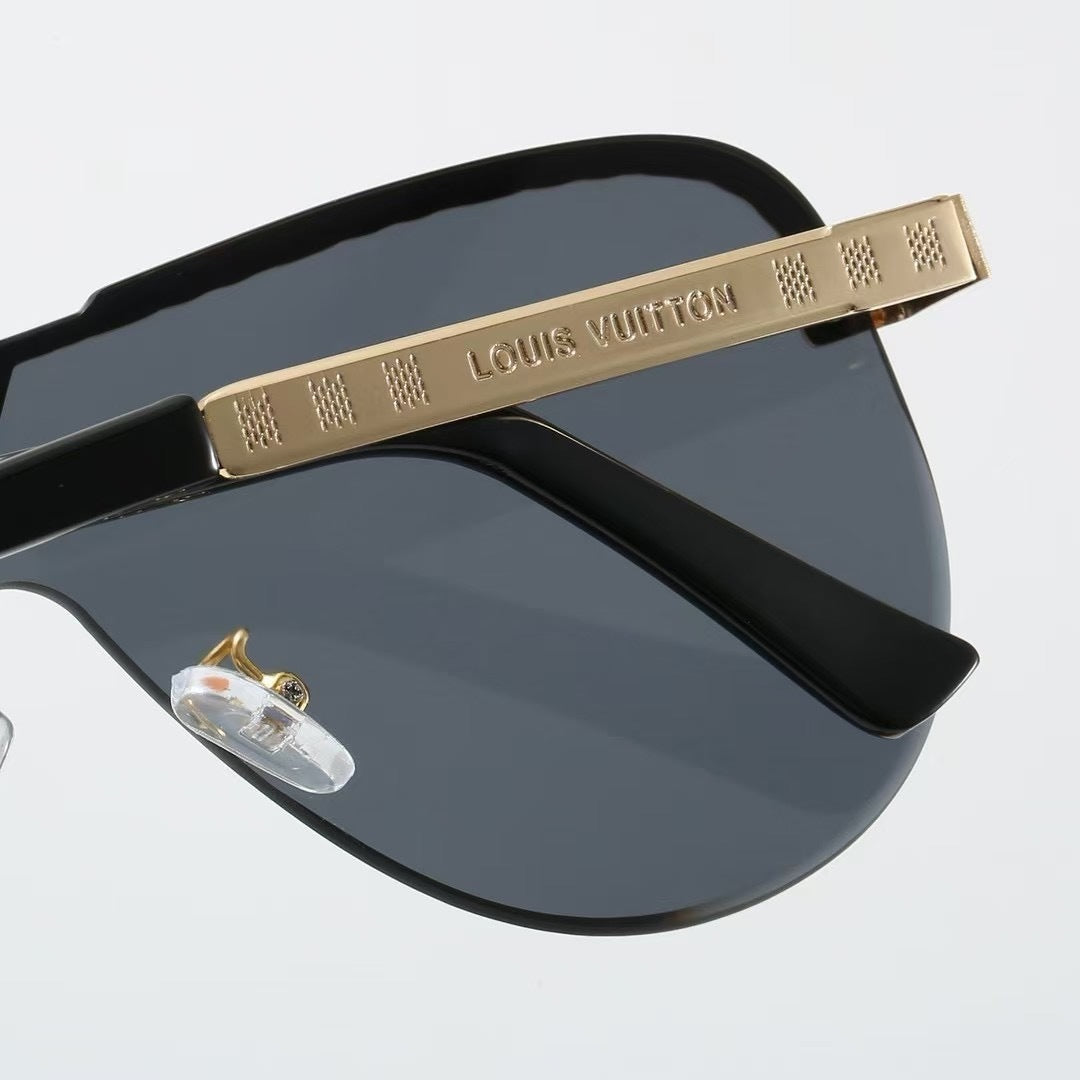 Winged Boundary Rimless Sunglasses with Metal Detail