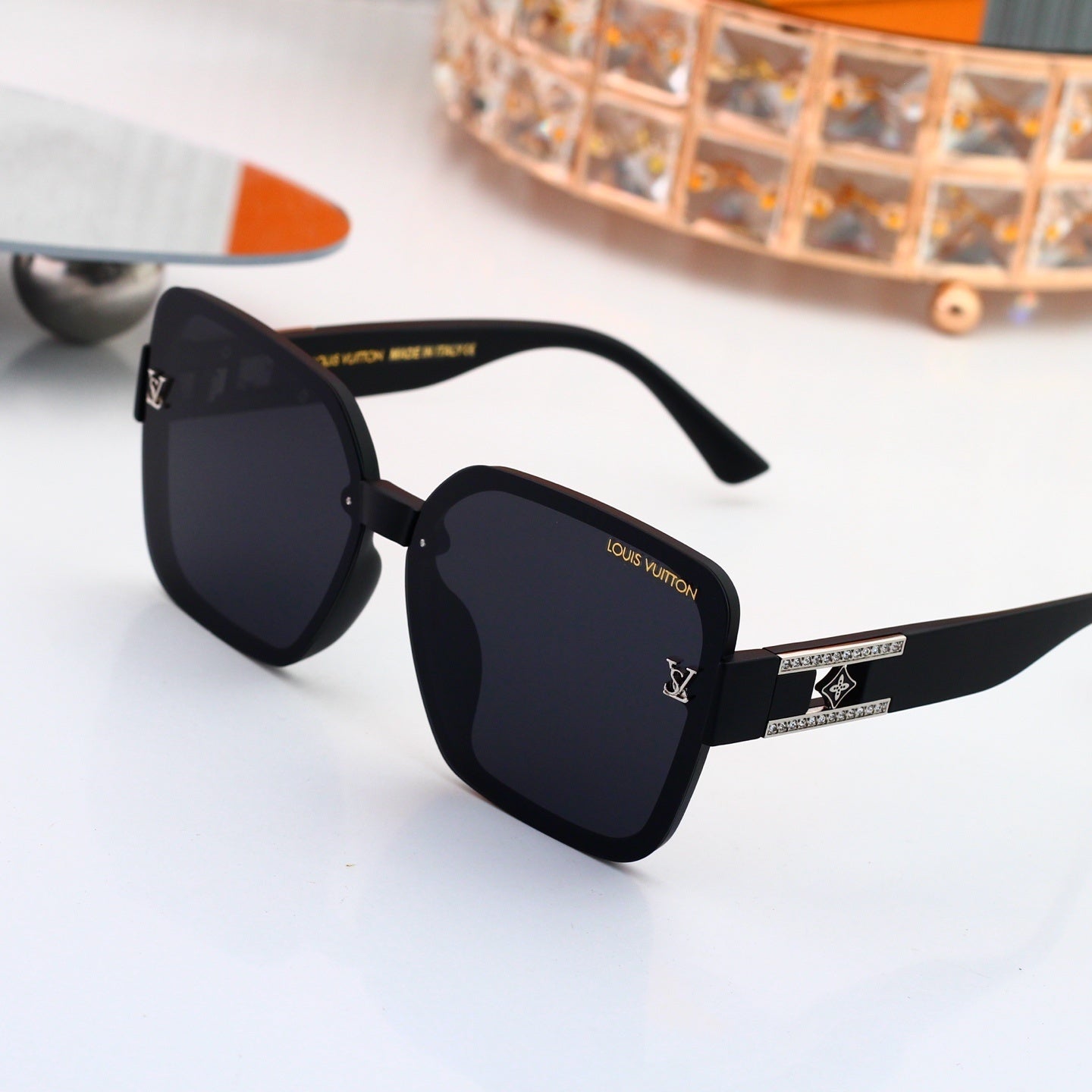 Metal Logo Oversized Sunglasses 0921
