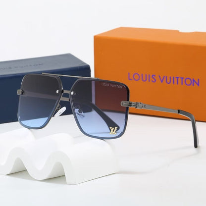 Metal Double Bridge Oversized Sunglasses