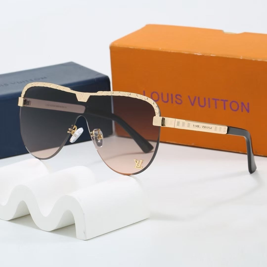 Winged Boundary Rimless Sunglasses with Metal Detail