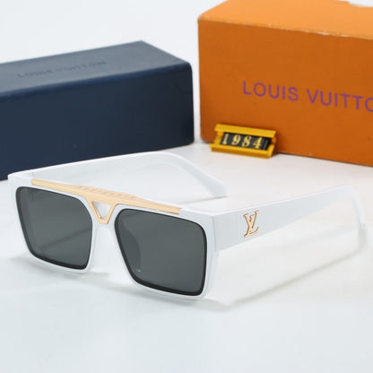 Geometric Vanguard Oversized Sunglasses with Metal Triangle Detail (Model 1984)