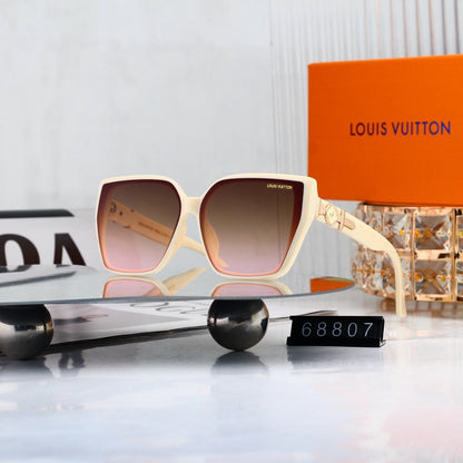Minimalist Oversized Metal Decorated Sunglasses 68807