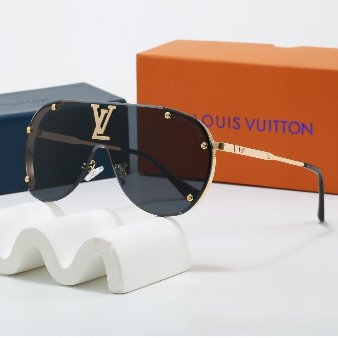 Metal Oversized Shield Sunglasses