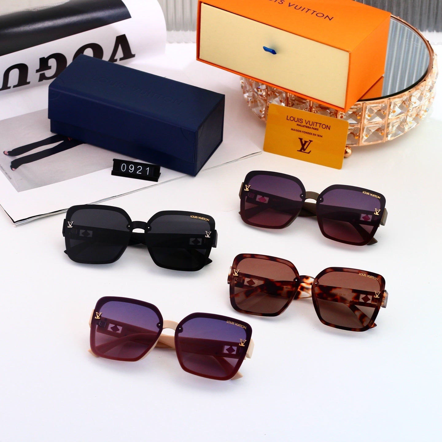 Metal Logo Oversized Sunglasses 0921