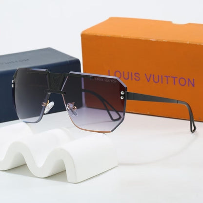 Frameless Polygonal Metal Beam Sunglasses