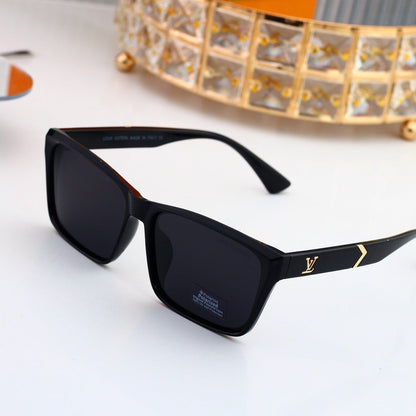 Square Frame Sunglasses with Side Logo 6113