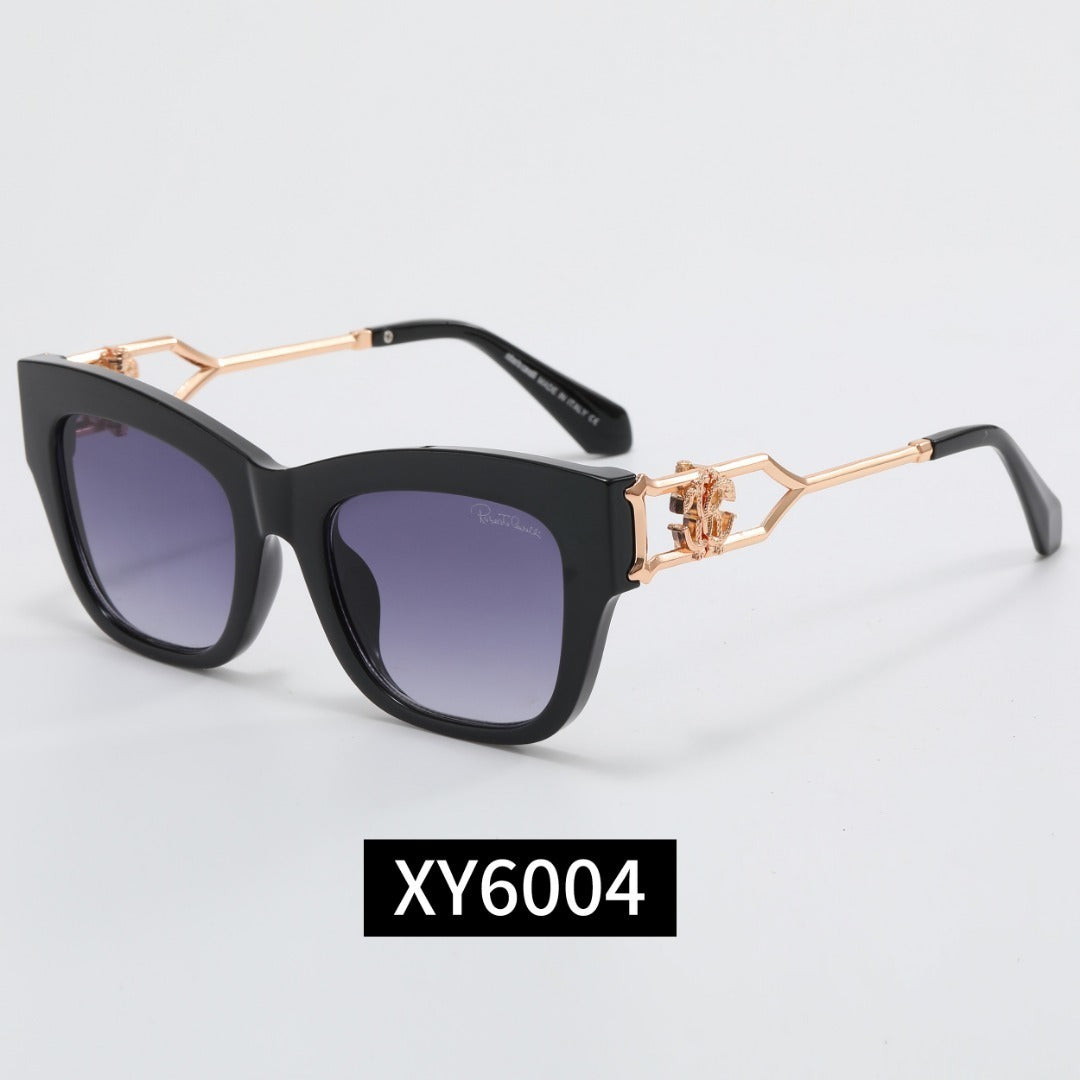 Cat-Eye Sunglasses with Metal Decorated Temples  XY6004
