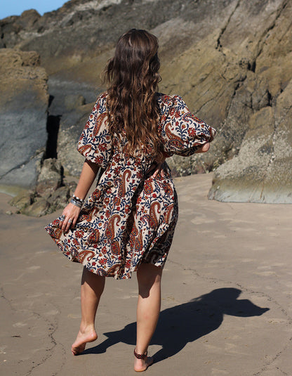 Neera Short Dress in Rani