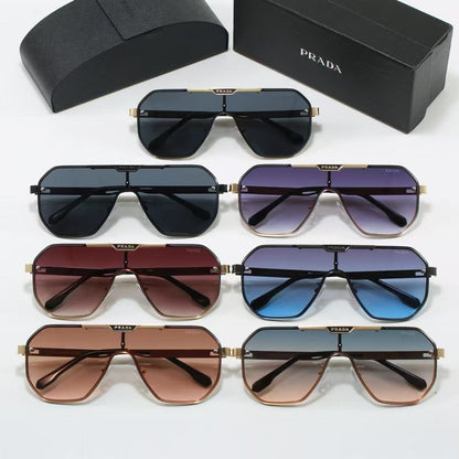 Metal Oversized Pilot Polarized Sunglasses