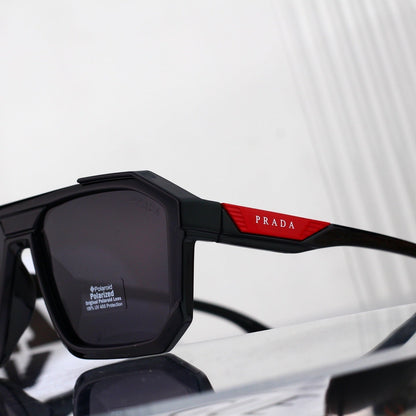 Fashion Metal Polygon Sunglasses With Logo 6112