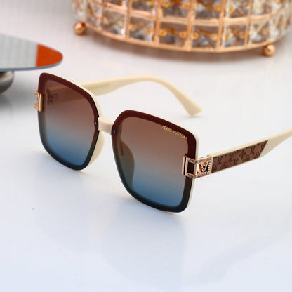 Oversized Sunglasses with Monogram Side Detail  0918