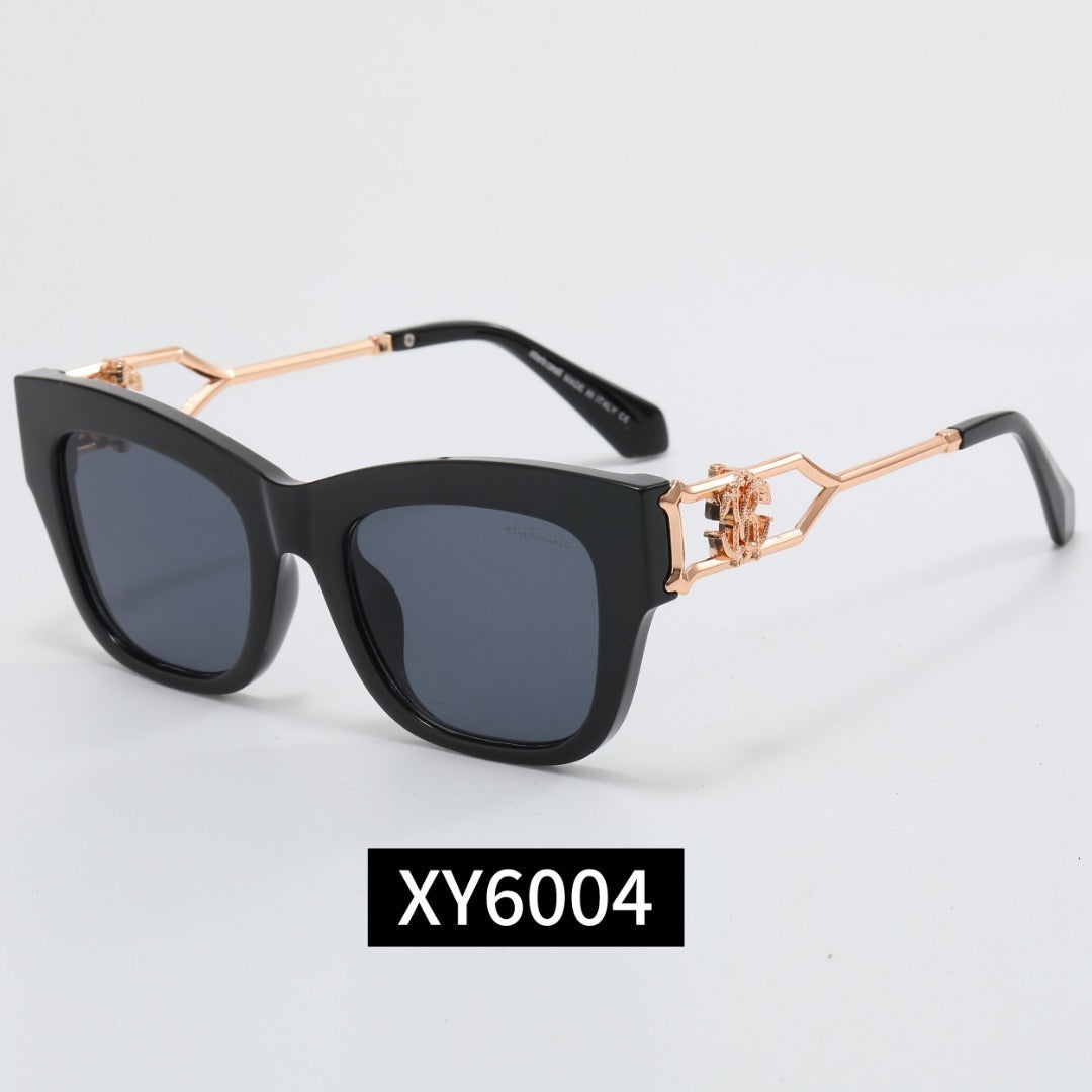 Cat-Eye Sunglasses with Metal Decorated Temples  XY6004