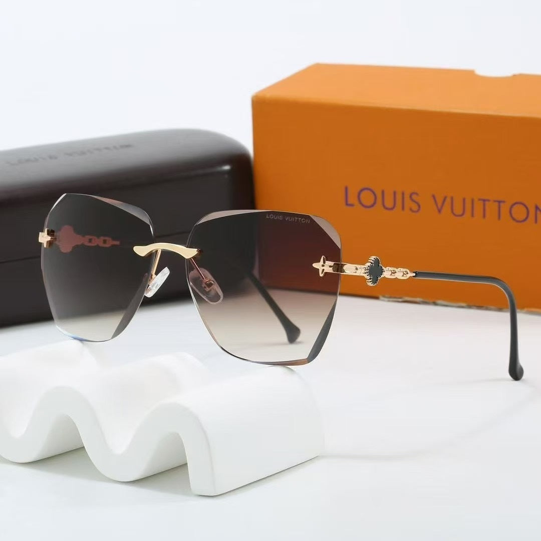 Clover Temple Rimless Polygon Sunglasses