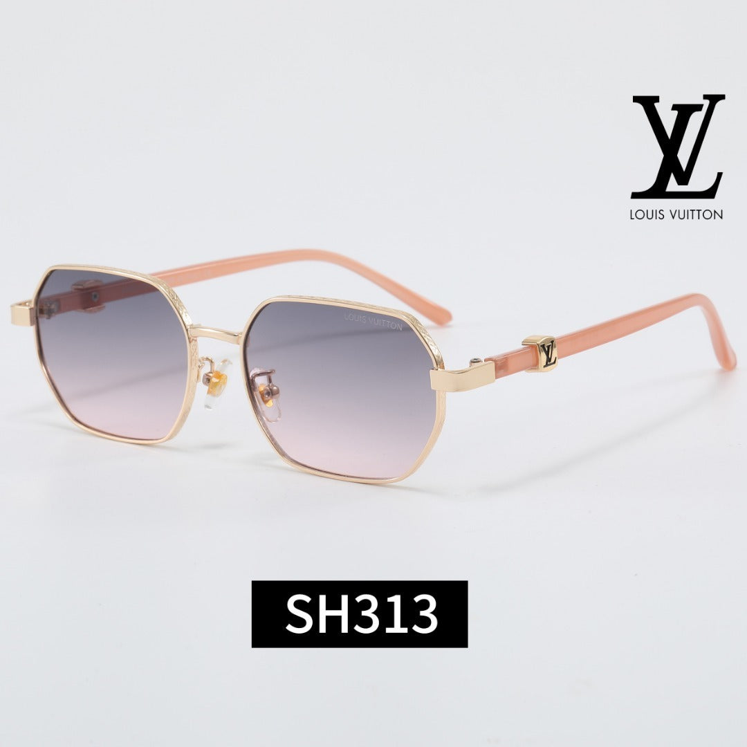 Metal Polygonal Frame Sunglasses SH313