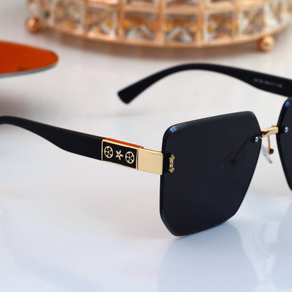 Rimless Sunglasses with Monogram Detail (Model 38739)