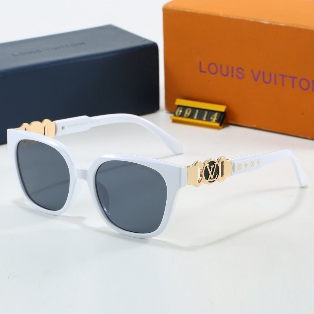 Elegant Whispers Oversized Sunglasses with Monogram Detail (Model 69114)
