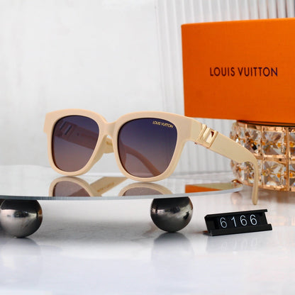 Square Sunglasses with Metal Side Detail  6166
