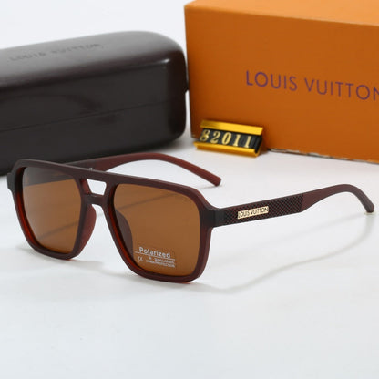 Double Bridge Plaque Square Sunglasses