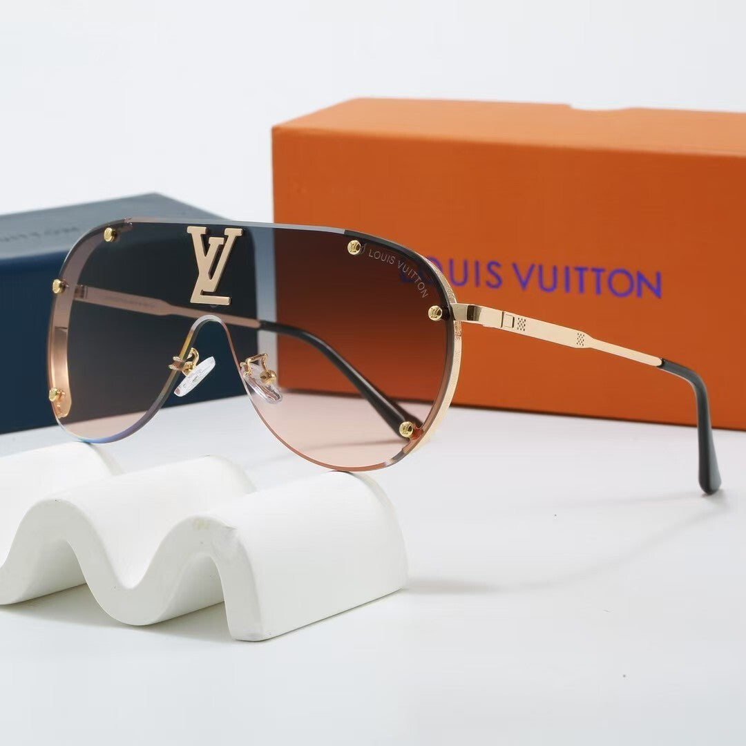 Metal Oversized Shield Sunglasses