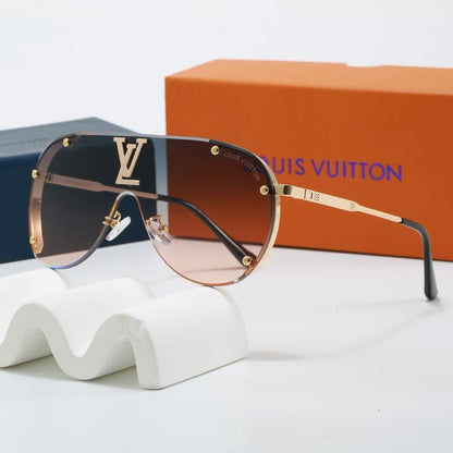 Metal Oversized Shield Sunglasses
