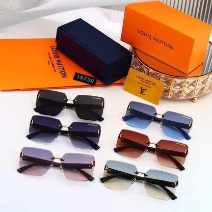 Rimless Sunglasses with Monogram Detail (Model 38739)