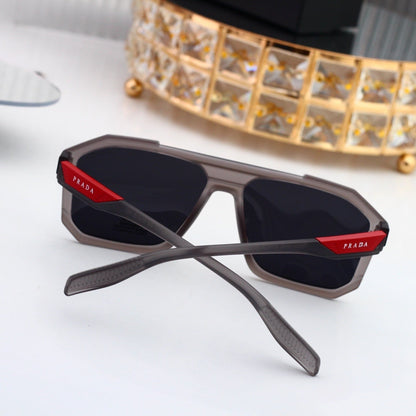 Fashion Metal Polygon Sunglasses With Logo 6112