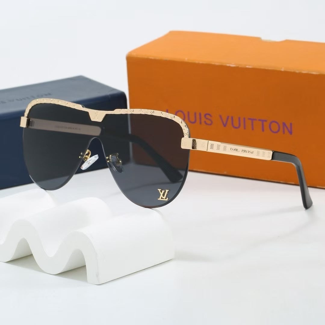 Winged Boundary Rimless Sunglasses with Metal Detail