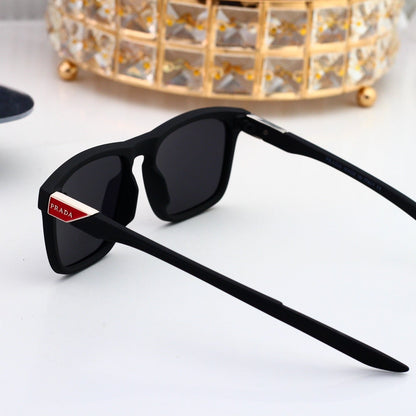 Trendy Metal Logo Polygon Sunglasses Female Stylish 6116
