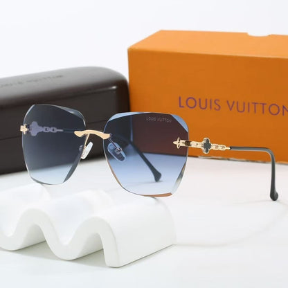 Clover Temple Rimless Polygon Sunglasses