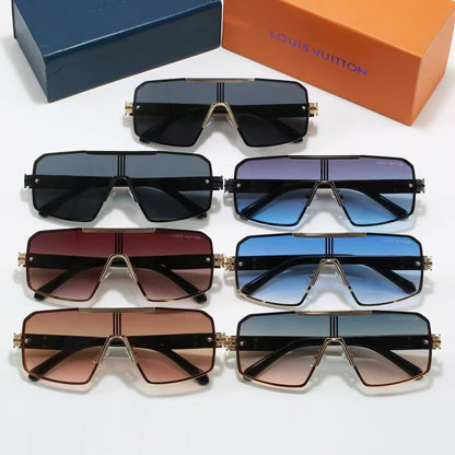 Shield Sunglasses with Side Metal Logo