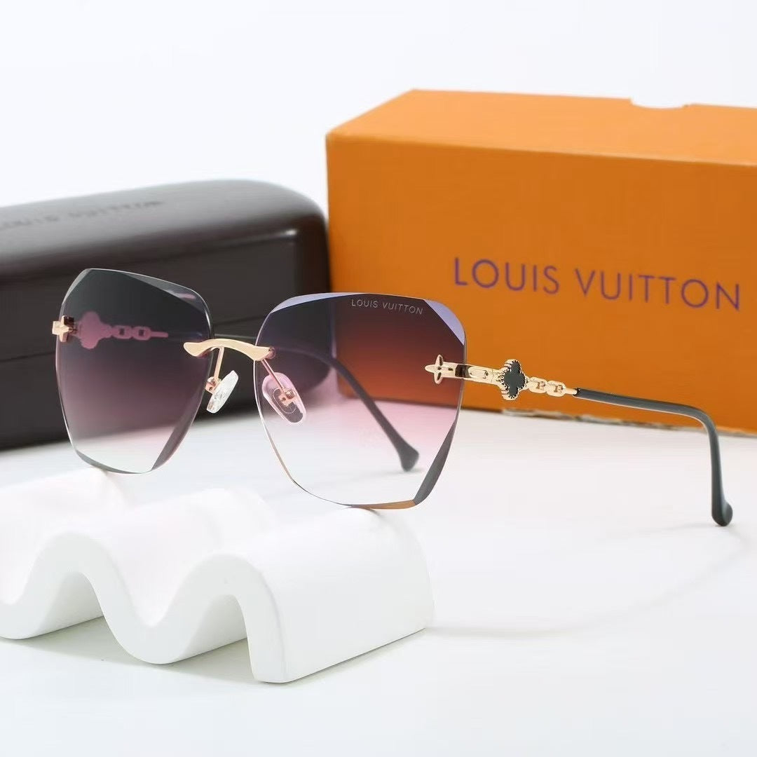 Clover Temple Rimless Polygon Sunglasses