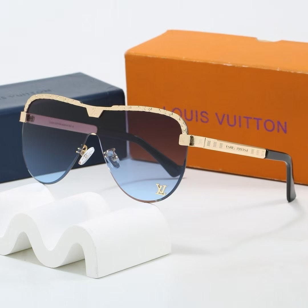 Winged Boundary Rimless Sunglasses with Metal Detail
