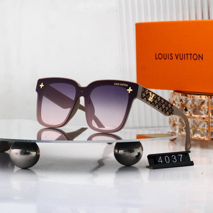 Oversized Sunglasses with Monogram Temples 4037