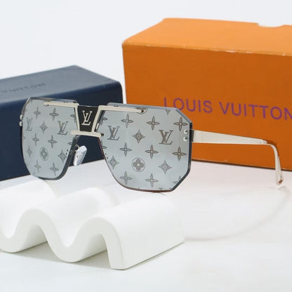 Frameless Polygonal Metal Beam Sunglasses