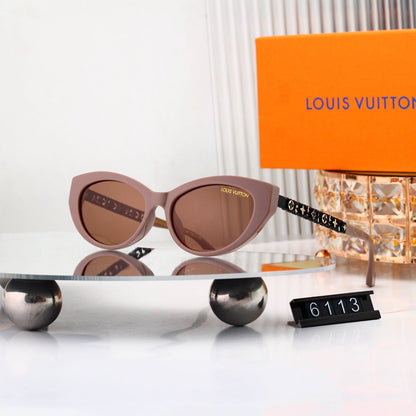 Cat Eye Sunglasses with Chain Temples (Model 6113)