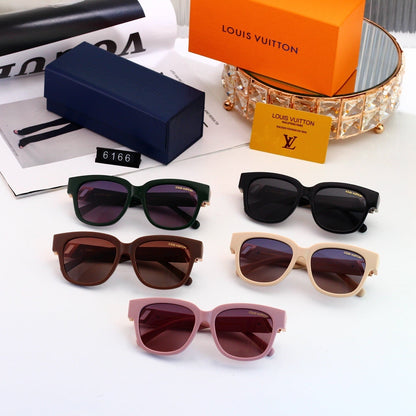 Square Sunglasses with Metal Side Detail  6166