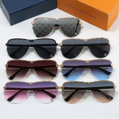 Winged Boundary Rimless Sunglasses with Metal Detail