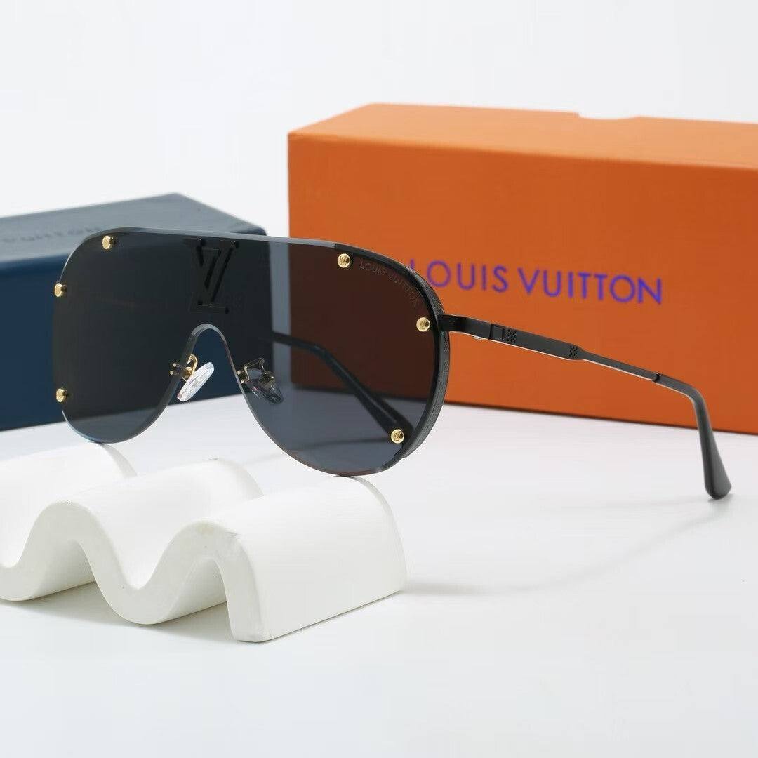 Metal Oversized Shield Sunglasses