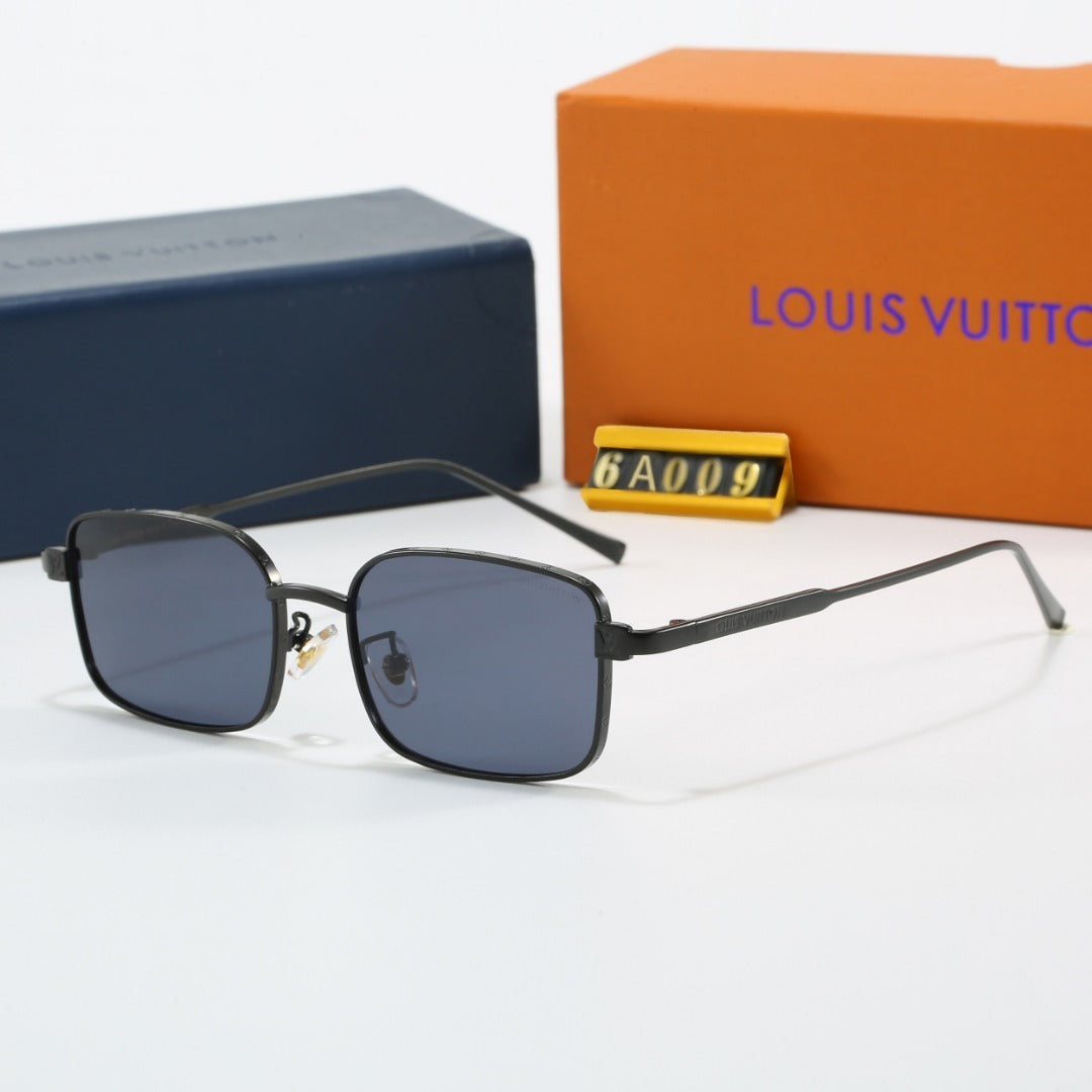 Metal Narrow Square Sunglasses  6A009