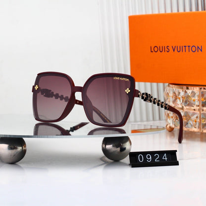 Oversized Sunglasses with Chain Temples 0924
