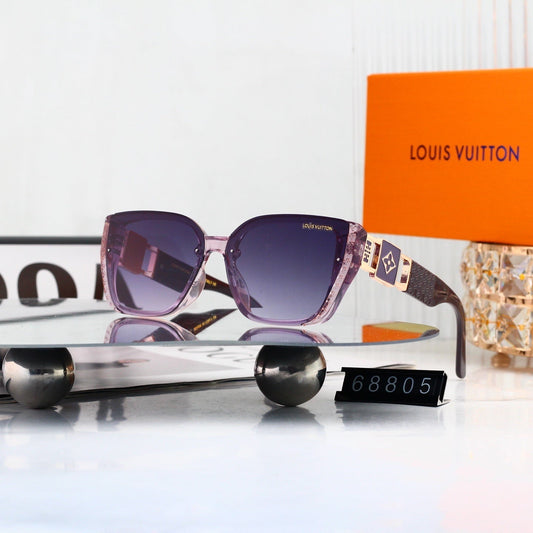 Vintage Metal Decorated Narrow Frame Sunglasses 68805