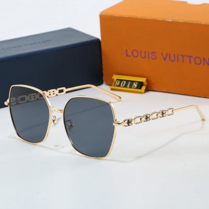 Chain Temple Polygon Sunglasses