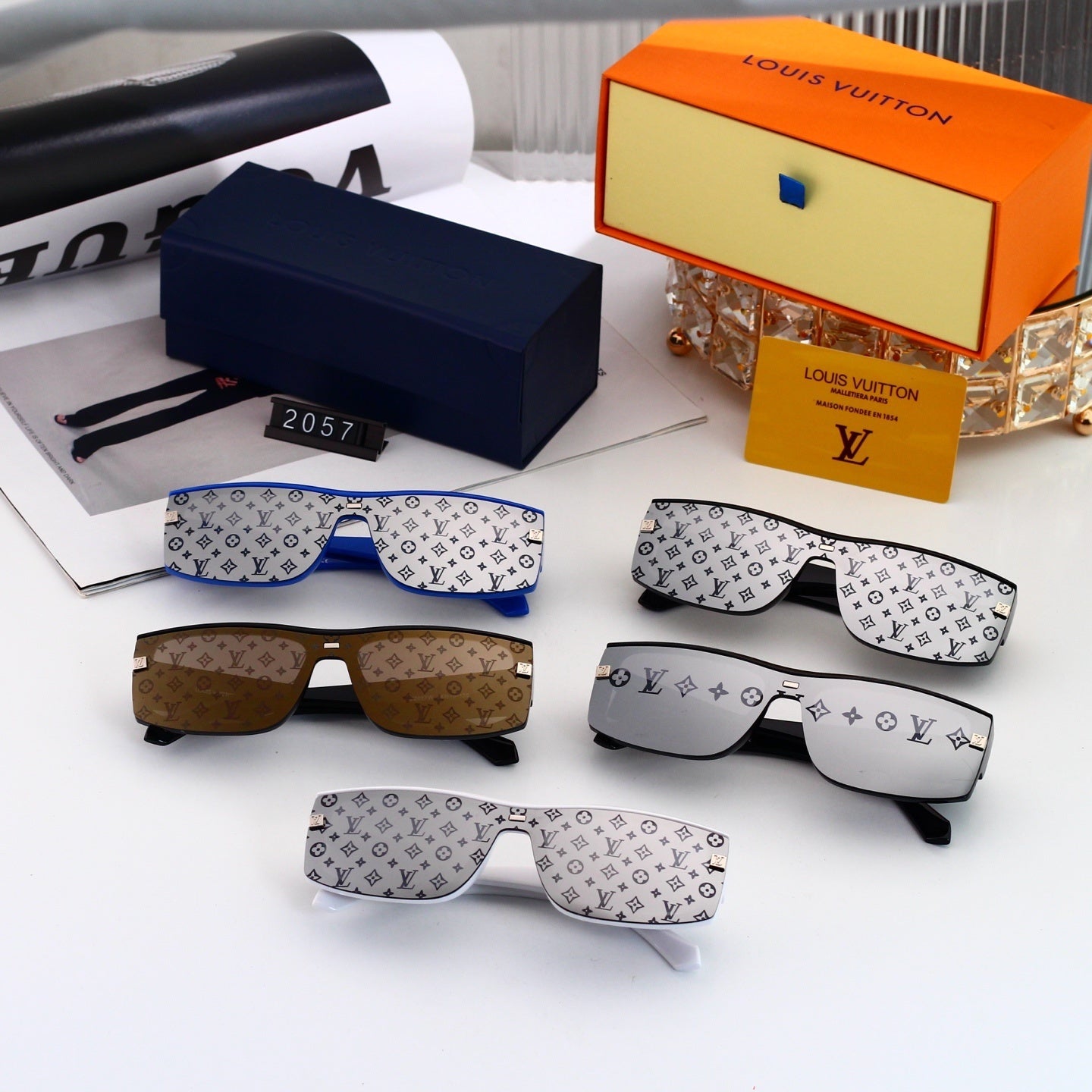 Shield Sunglasses with Monogram Details  2057