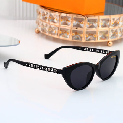 Cat Eye Sunglasses with Chain Temples (Model 6113)