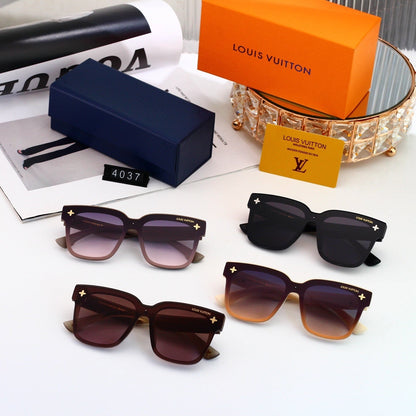 Oversized Sunglasses with Monogram Temples 4037