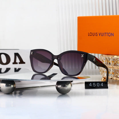 Cat-Eye Sunglasses with Side Metal Logo  4504