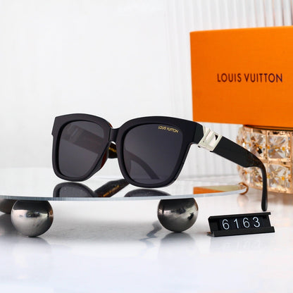 Square Sunglasses with Metal Side Detail  6163