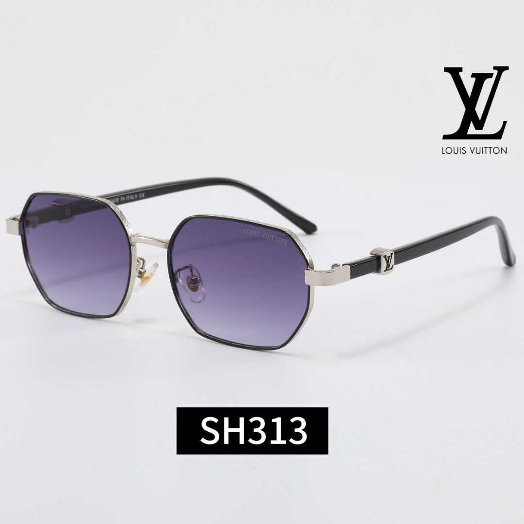 Metal Polygonal Frame Sunglasses SH313