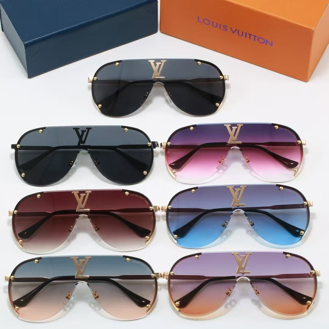 Metal Oversized Shield Sunglasses