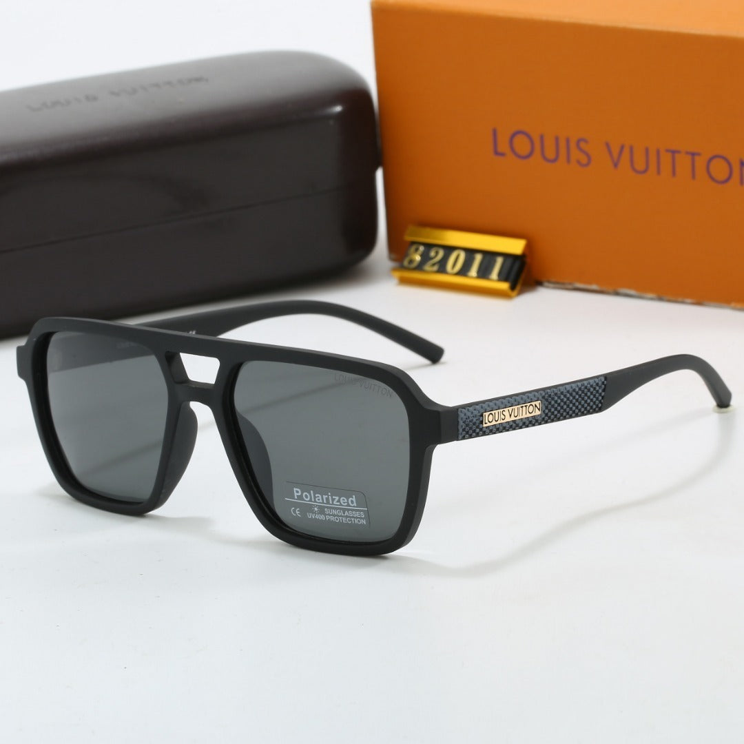 Double Bridge Plaque Square Sunglasses